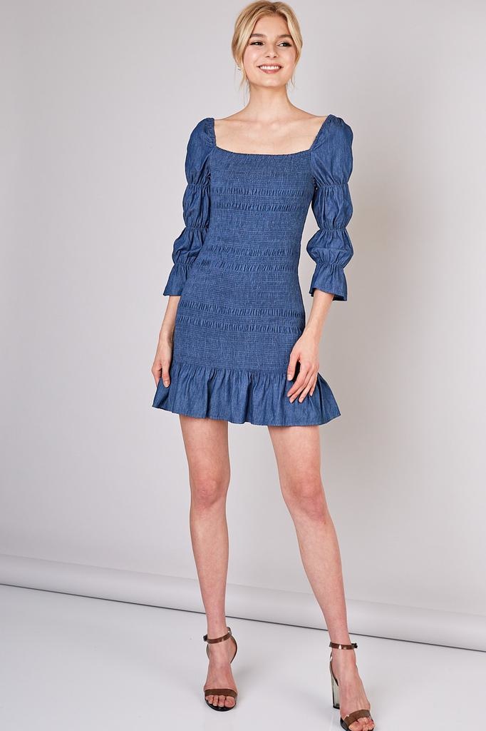 Strapless Smocking Dress