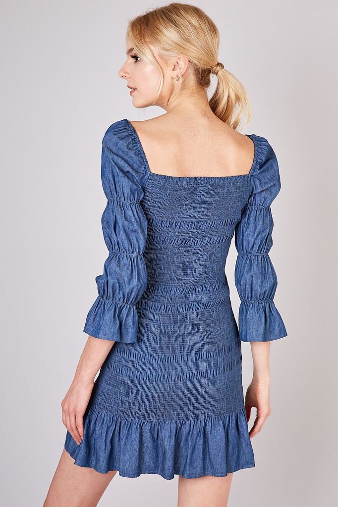 Strapless Smocking Dress