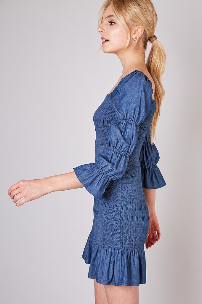 Strapless Smocking Dress