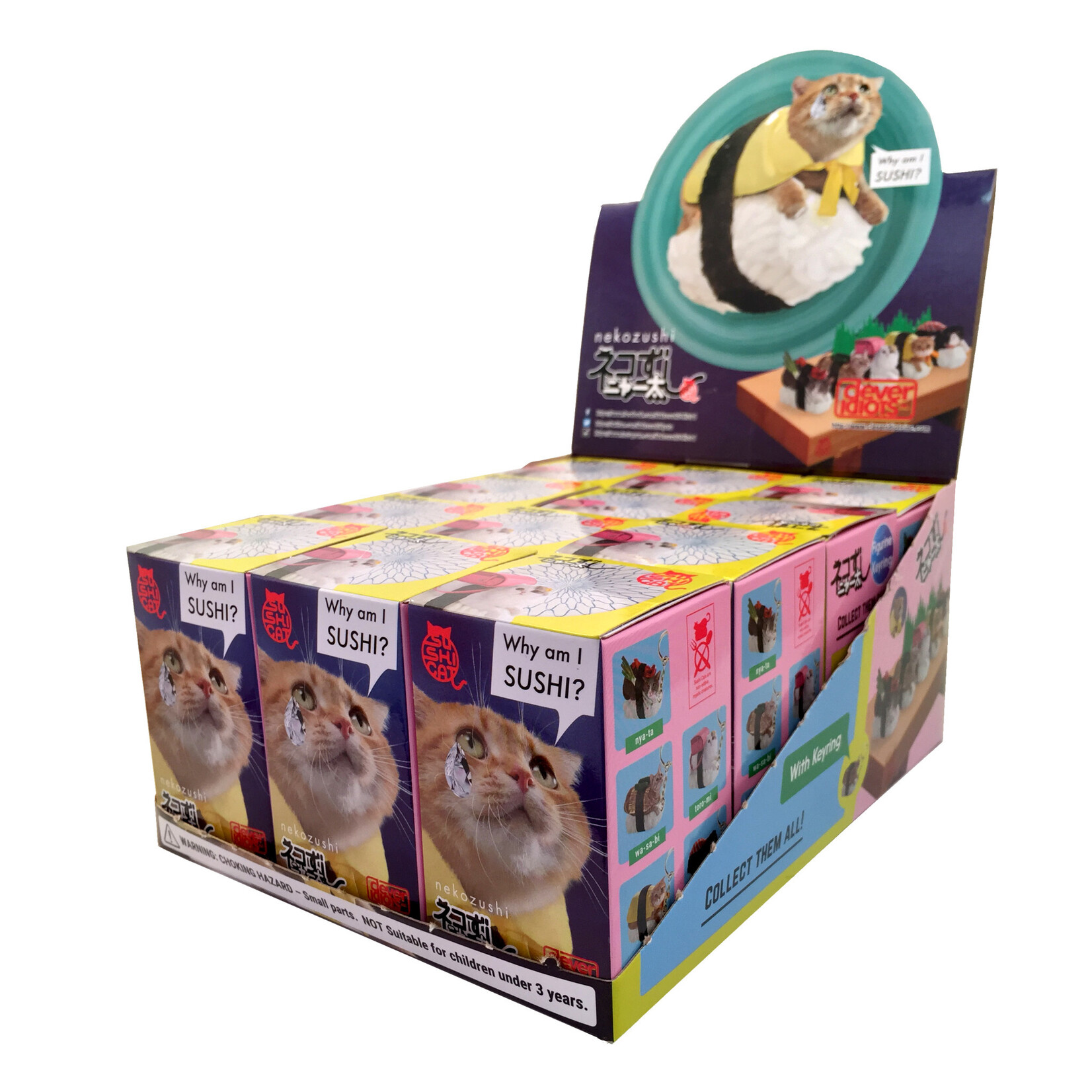 Clever Idiots Sushi Cat (Nekozushi) Keyring Blind Box  Vol.1