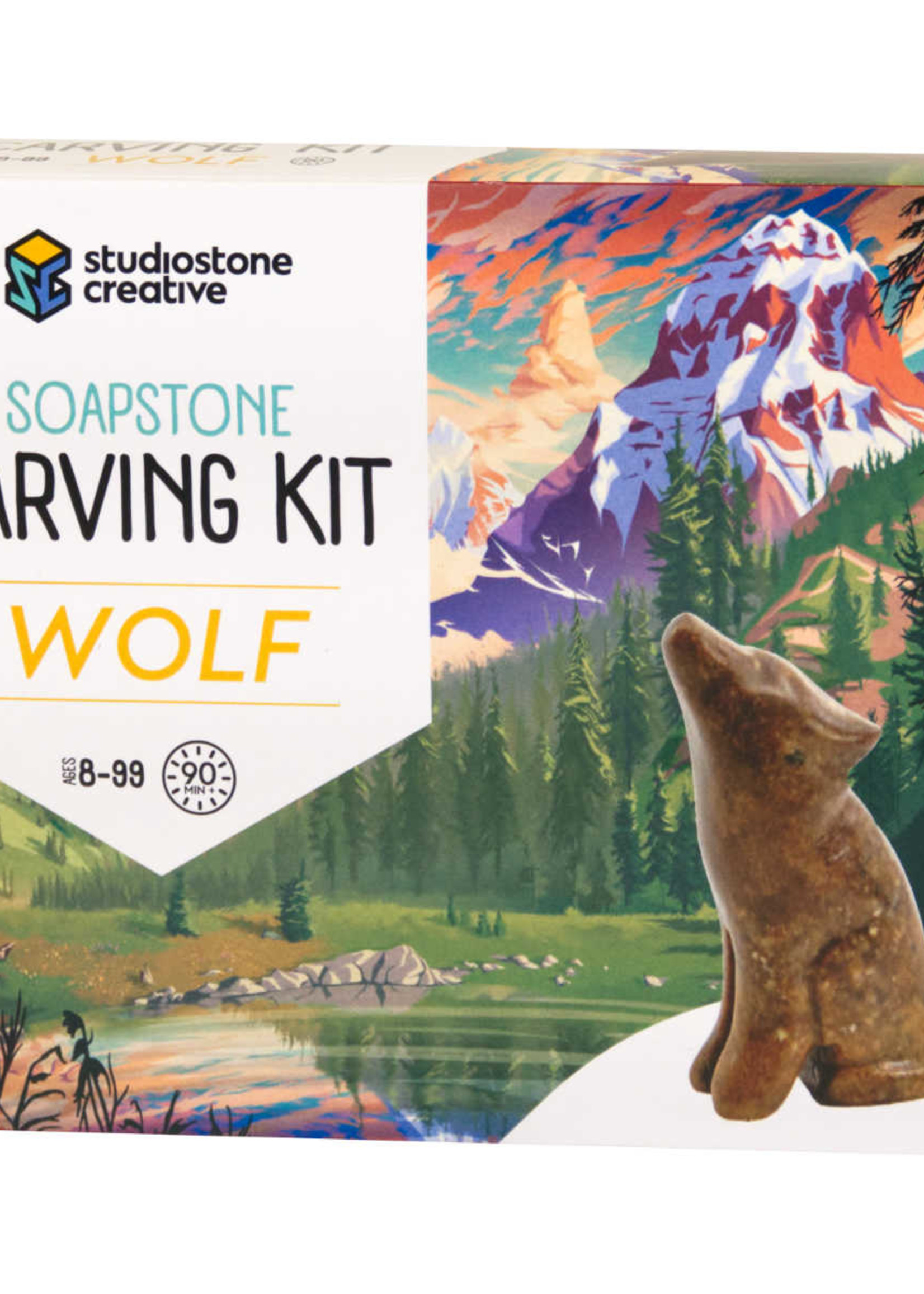 studiostone creative Soapstone Carving Kit: Wolf