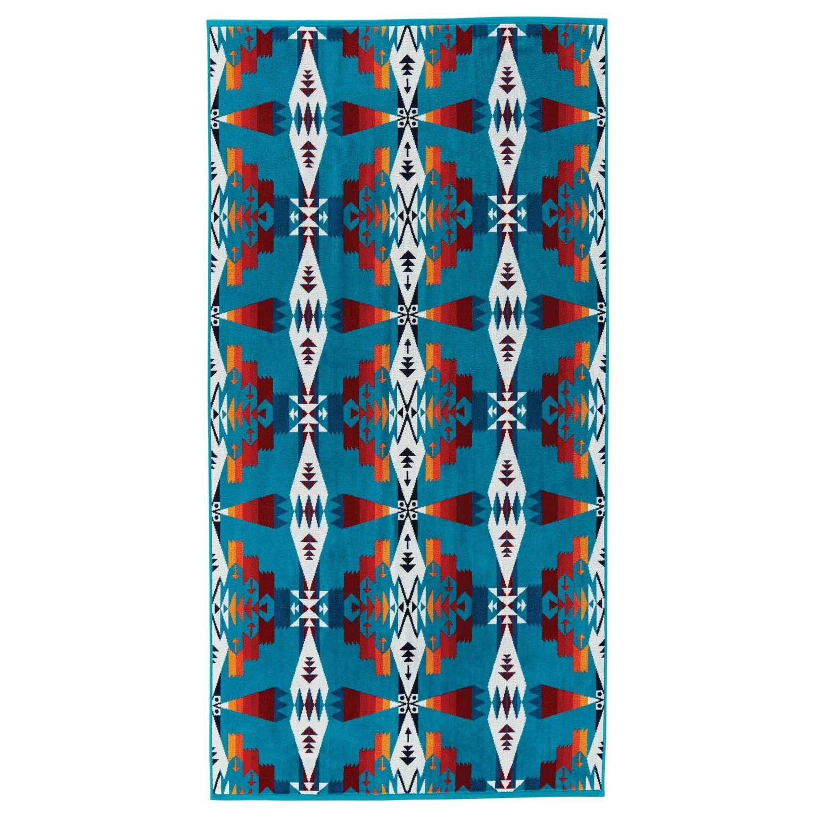 Pendleton Oversized Jacquard Spa Towel: Tucson Turquoise