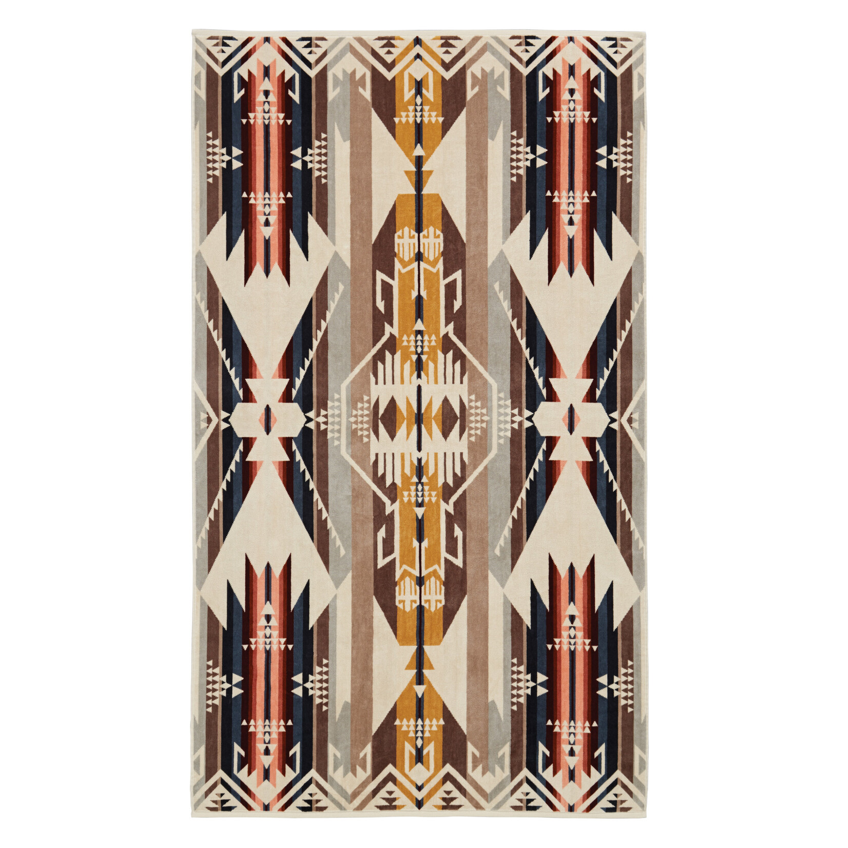 Pendleton Oversized Jacquard Spa Towel: White Sands Tan