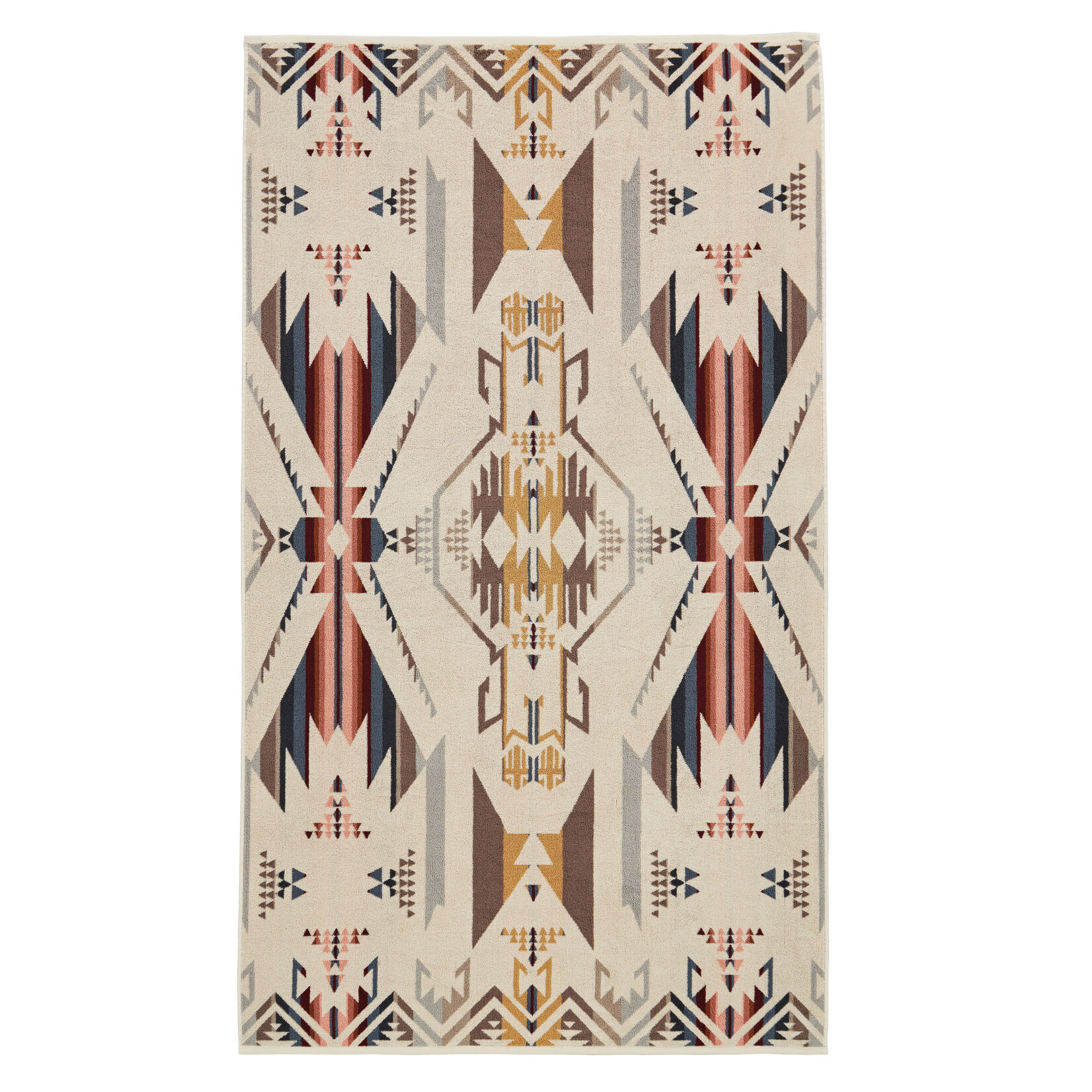 Pendleton Oversized Jacquard Spa Towel: White Sands Tan