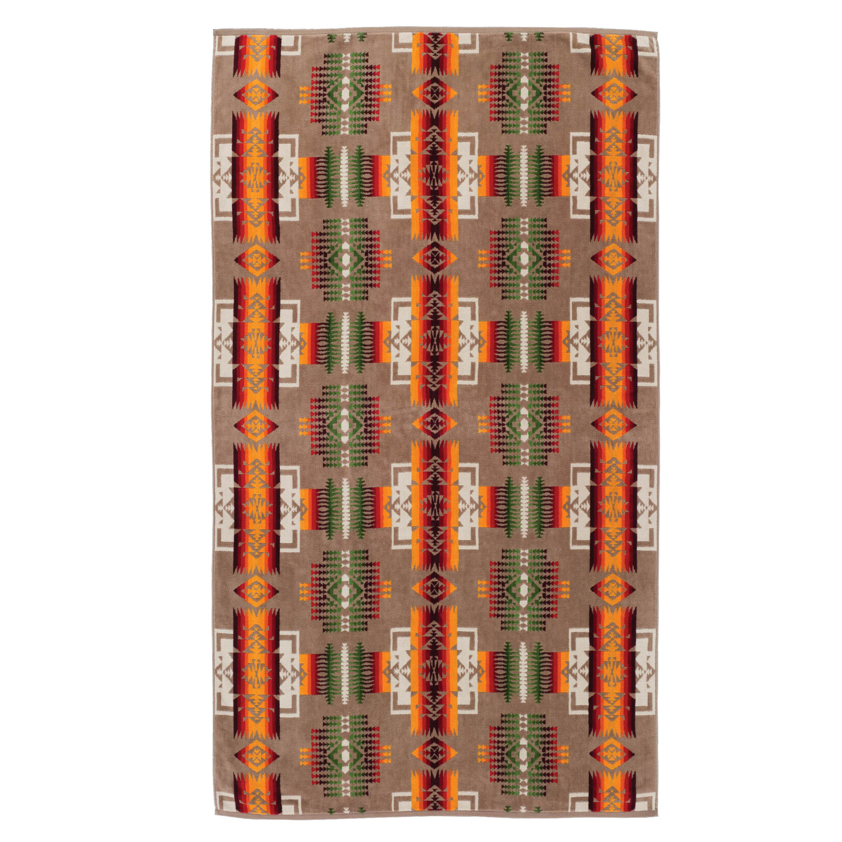 Pendleton Oversized Jacquard Spa Towel: Khaki