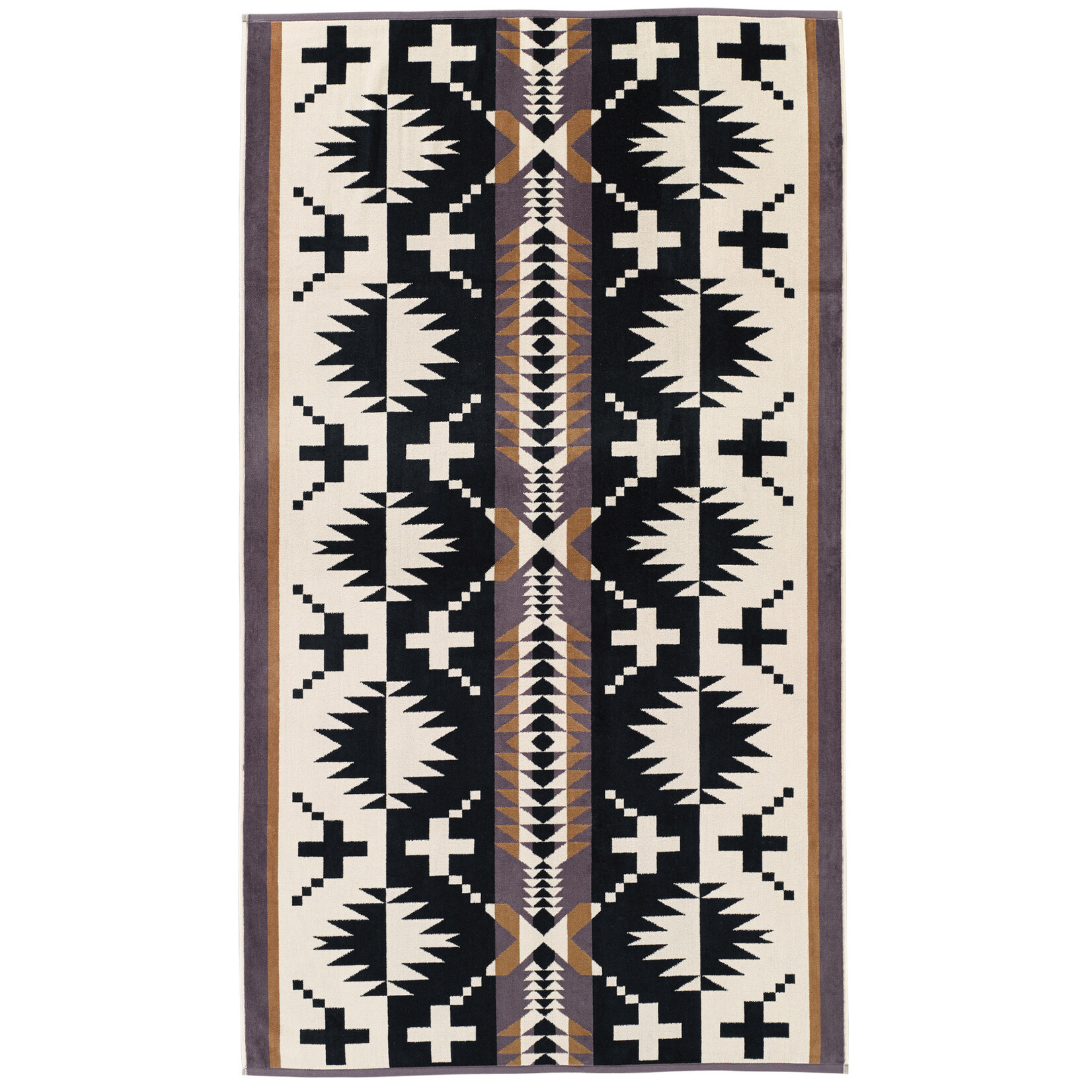 Pendleton Oversized Jacquard Spa Towel: Spider Rock Black / White