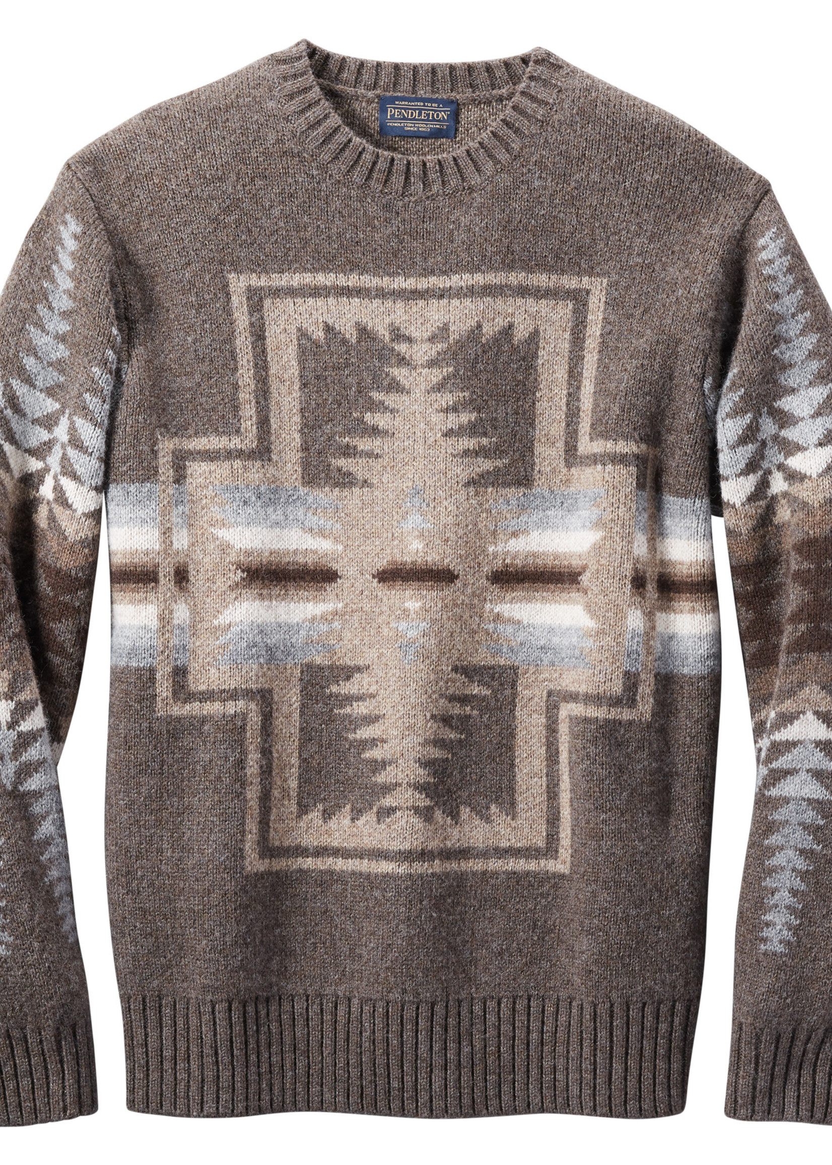 Pendleton Shetland Harding Crew: Brown Harding