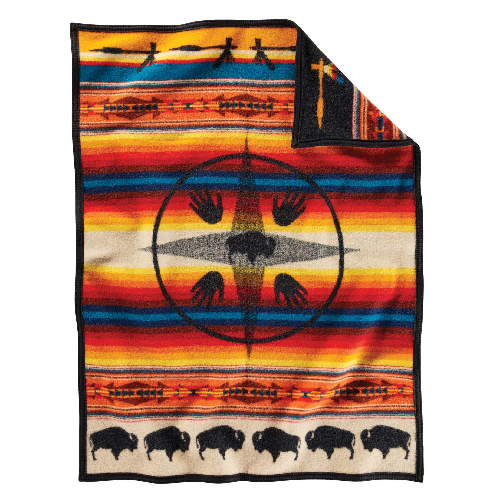 Pendleton Jacquard Crib Blanket: Big Medicine Oxford