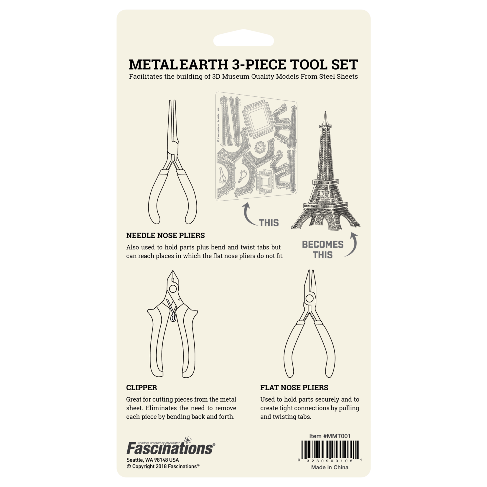 3-Piece Tool Kit (Includes: Clippers; Flat Nose Pliers; Needle Nose Pilers)