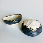 Beiko Ceramics Cabbage Bowl: Gun Metal/ Clear