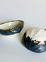 Beiko Ceramics Cabbage Bowl: Gun Metal/ Clear