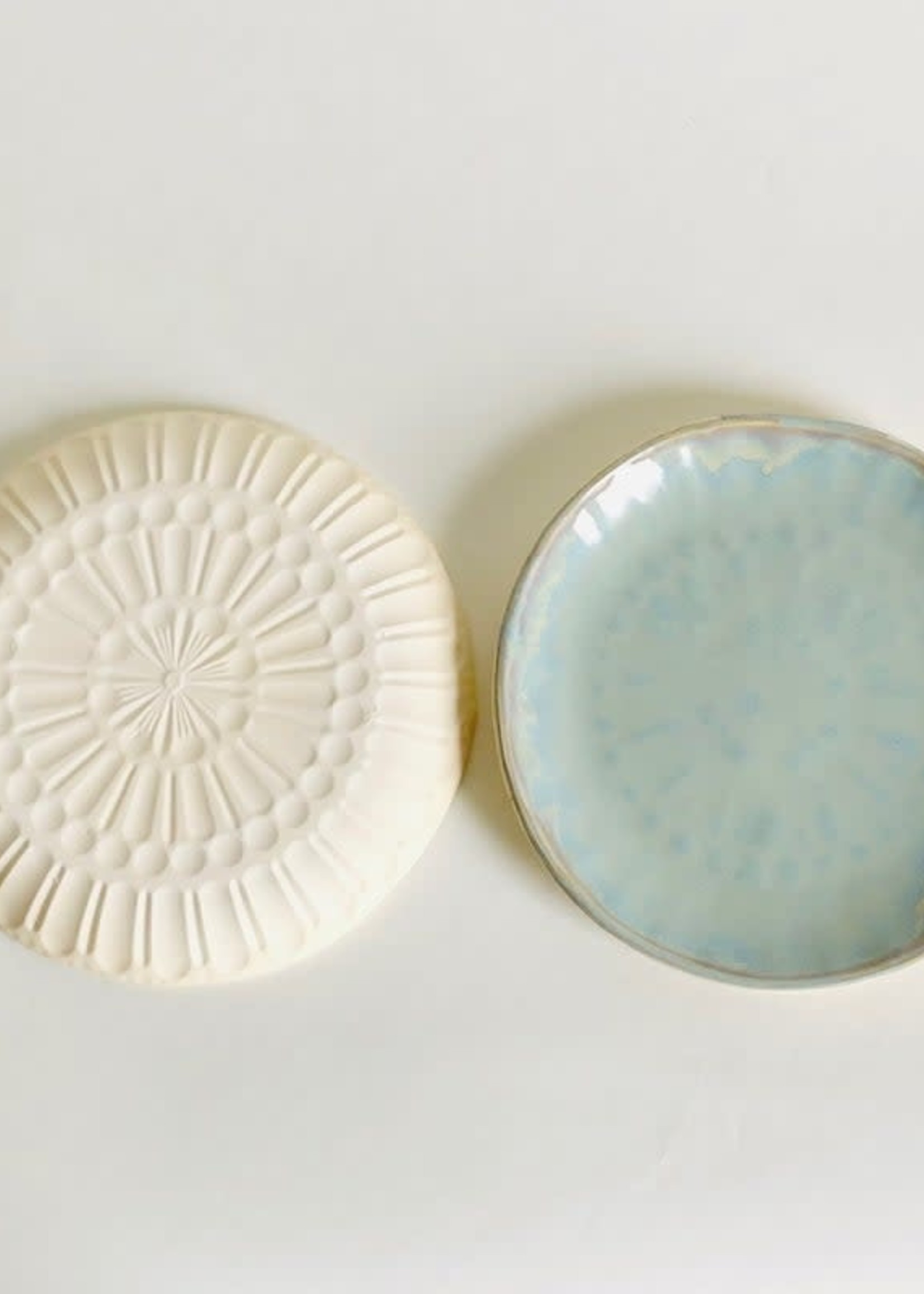 Beiko Ceramics Faceted Plate - Small: Blue Nebula