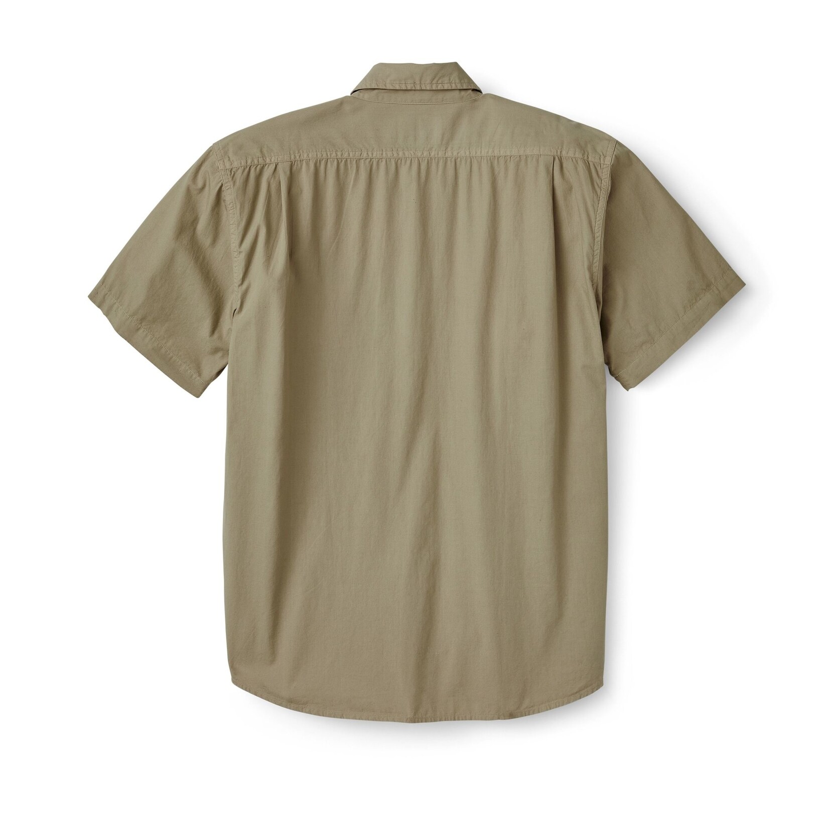 Filson Washed Short Sleeve Feather Cloth Shirt: GreyKhaki