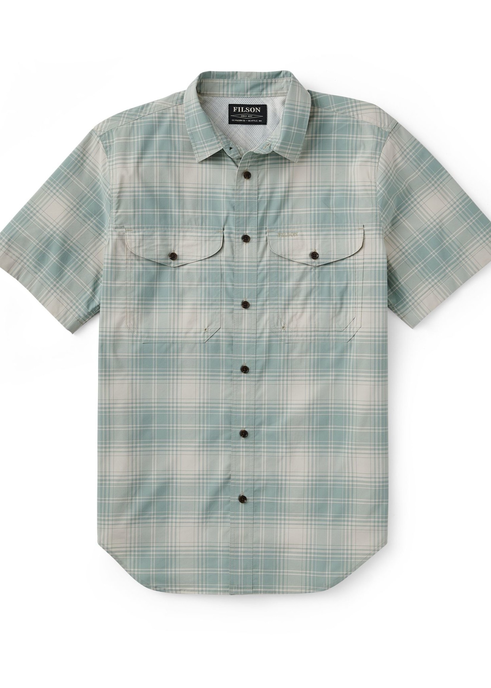 Filson Twin Lakes Short Sleeve Sport Shirt: SageCream