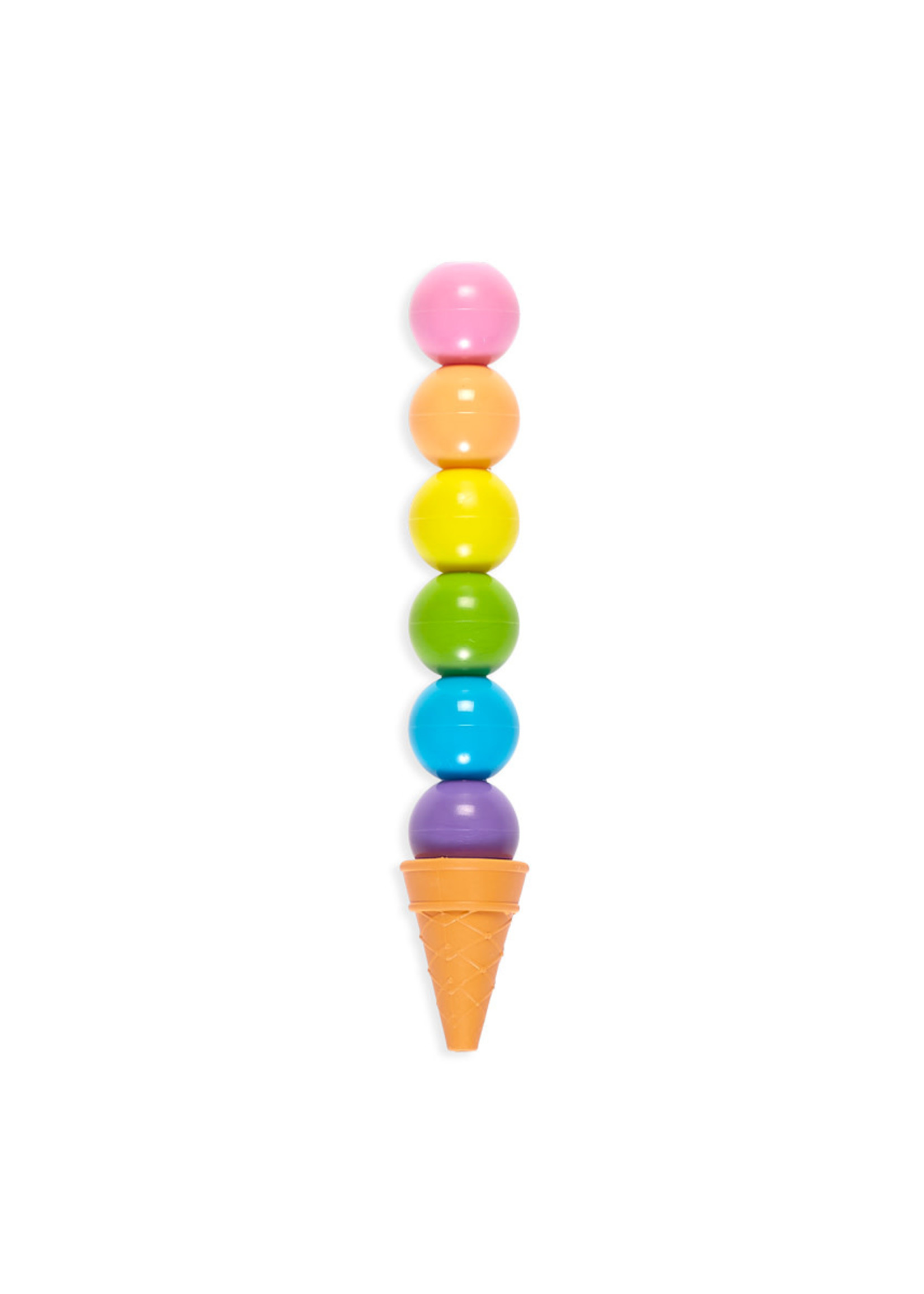 OOLY Rainbow Scoops Stacking Erasable Crayons + Scented Eraser