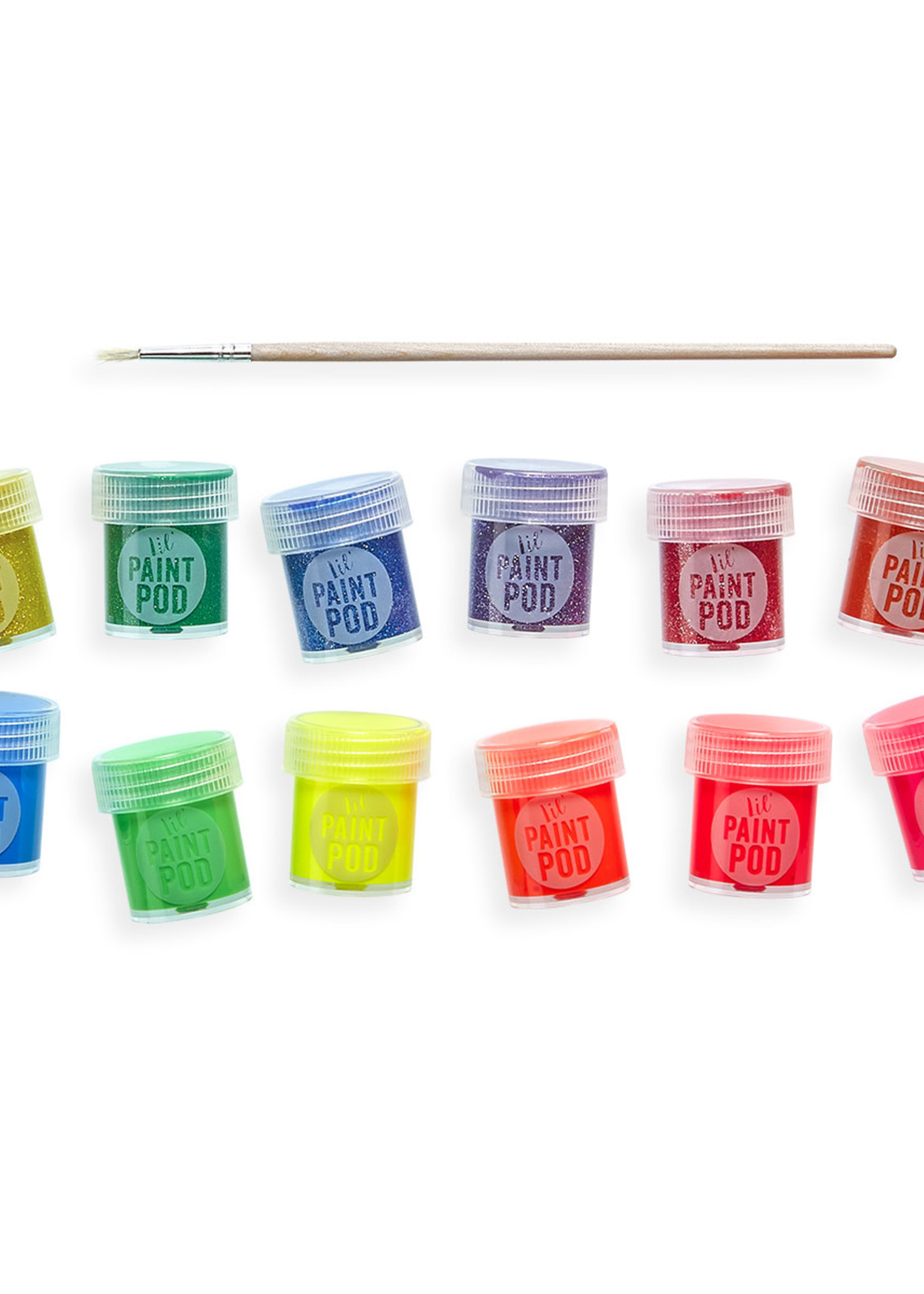 OOLY Lil' Paint Pods Poster Paints - Glitter & Neon  - 13 PC Set