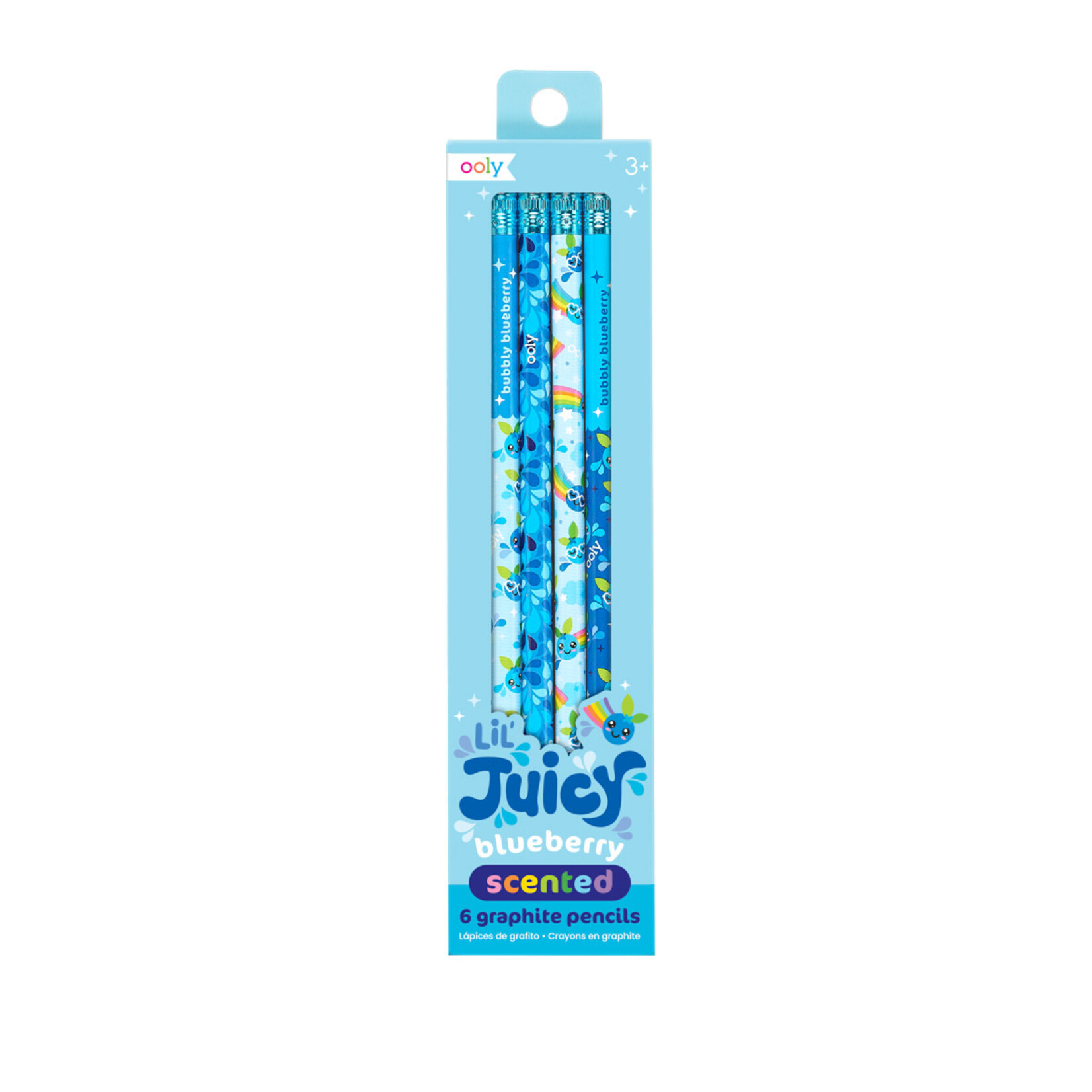 OOLY Lil Juicy Scented Graphite Pencils - Blueberry - set of 6