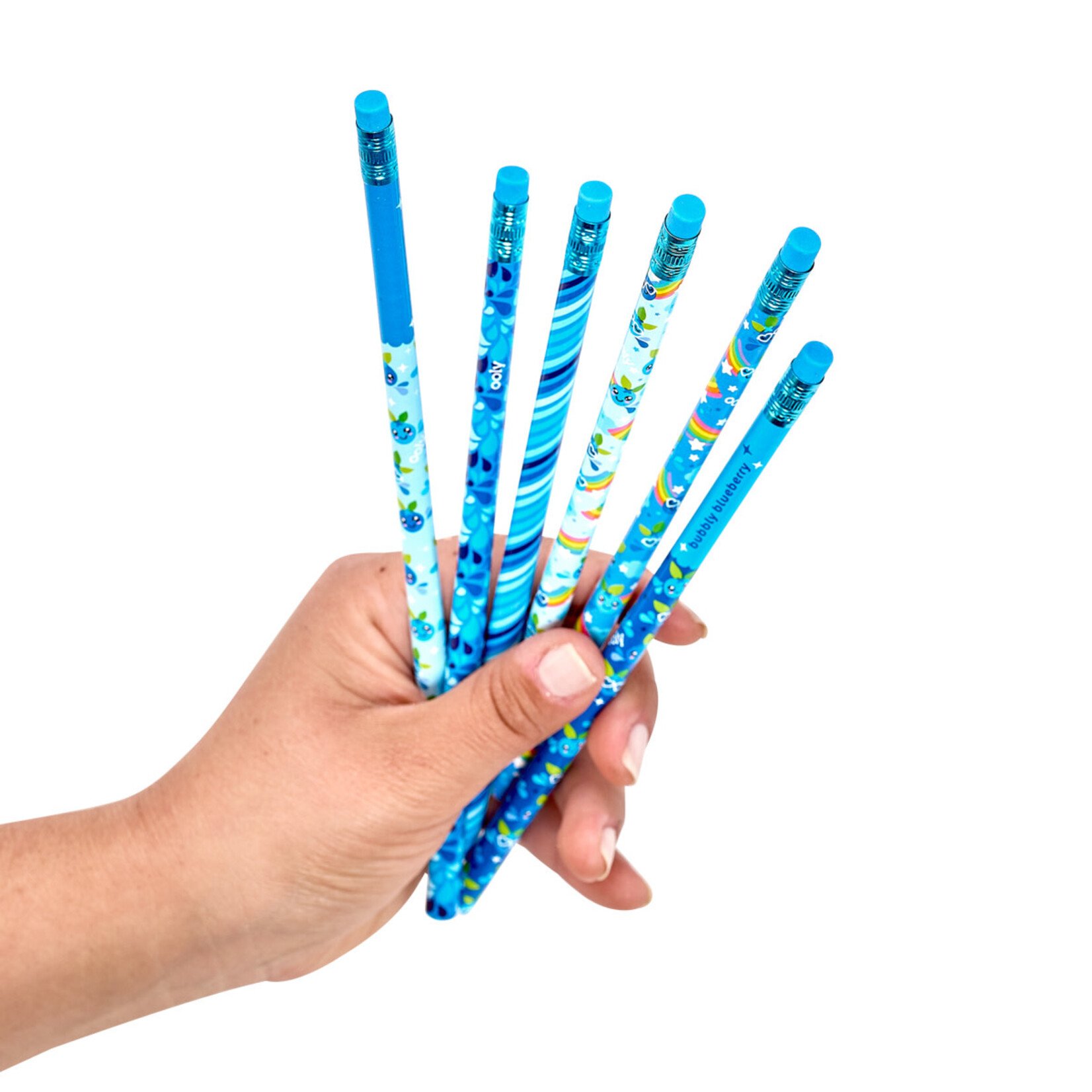 OOLY Lil Juicy Scented Graphite Pencils - Blueberry - set of 6