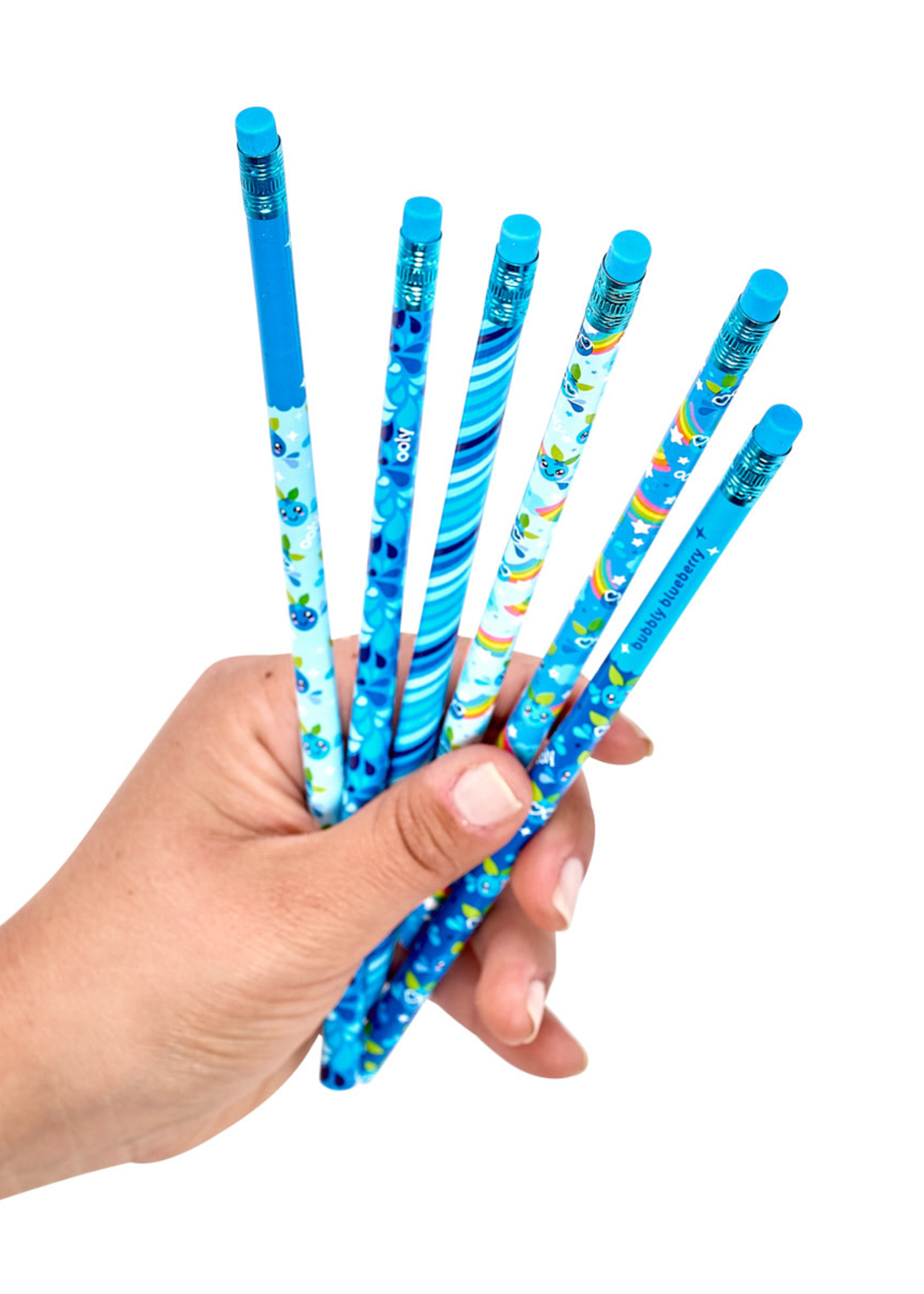 OOLY Lil Juicy Scented Graphite Pencils - Blueberry - set of 6