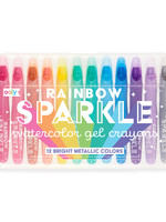 OOLY Rainbow Sparkle Metallic Watercolor Gel Crayons - Set of 12