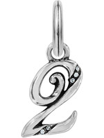 Brighton Number Two Charm: Silver