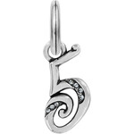 Brighton Number Five Charm: Silver