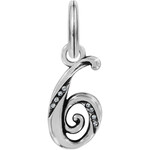 Brighton Number Six Charm: Silver