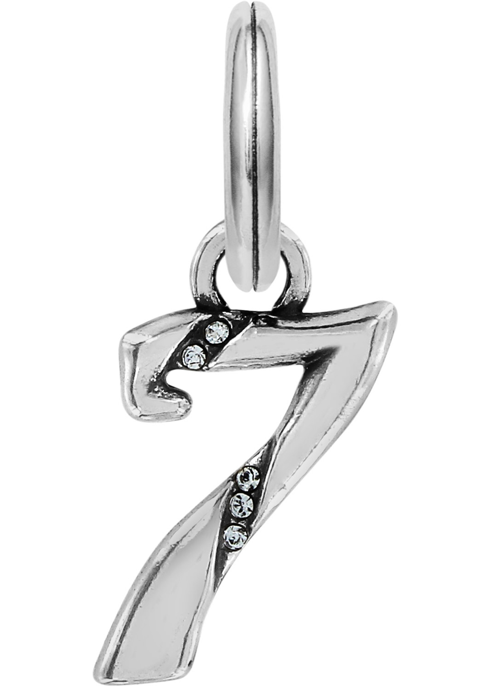 Brighton Number Seven Charm: Silver
