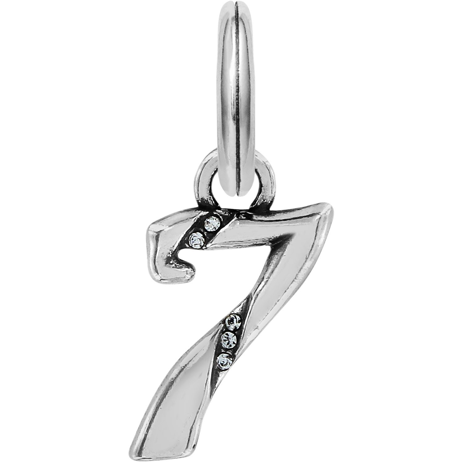 Brighton Number Three Charm: Silver