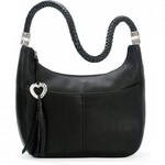 Brighton Barbados Ziptop Hobo: Black