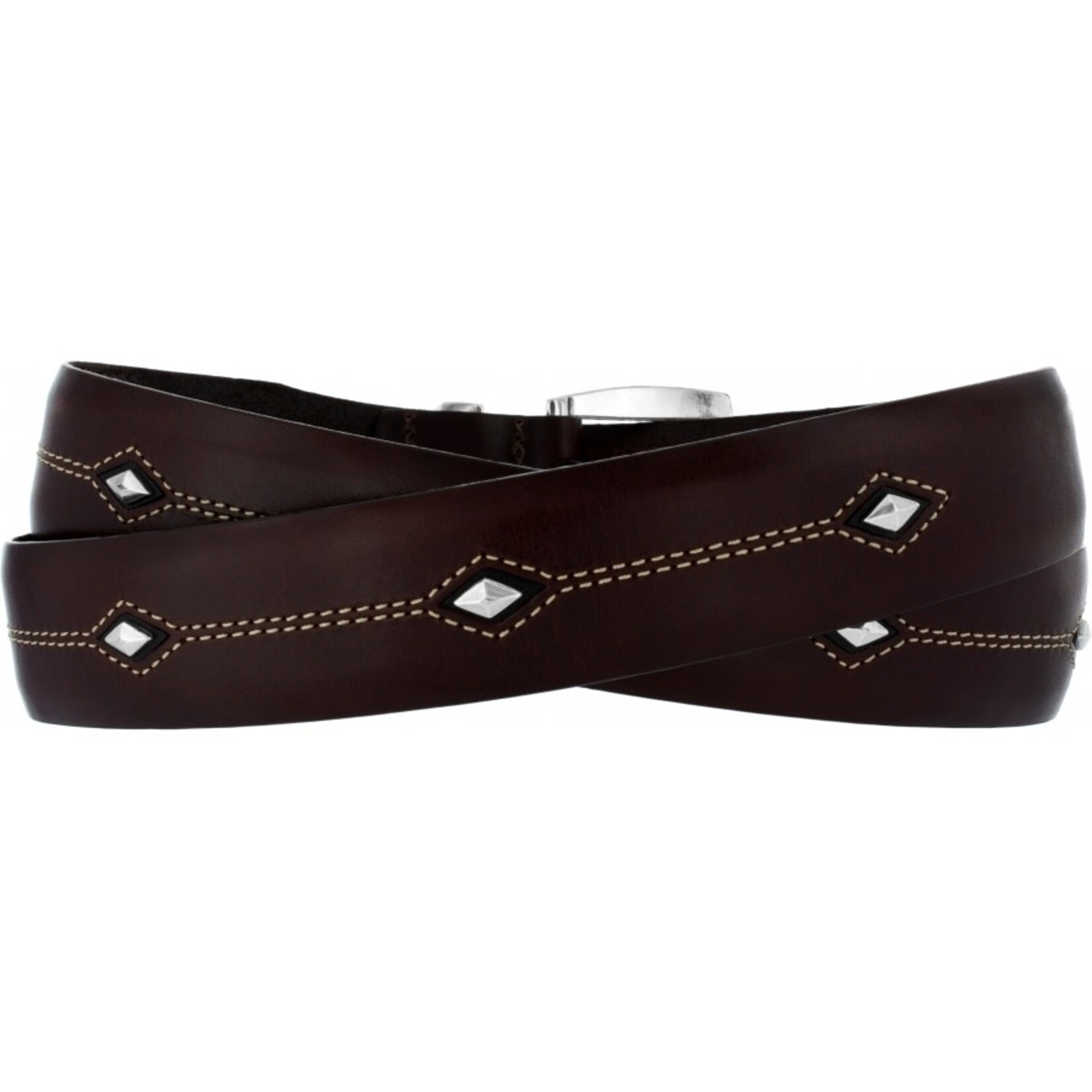 Brighton Denver Diamond Belt: Brown
