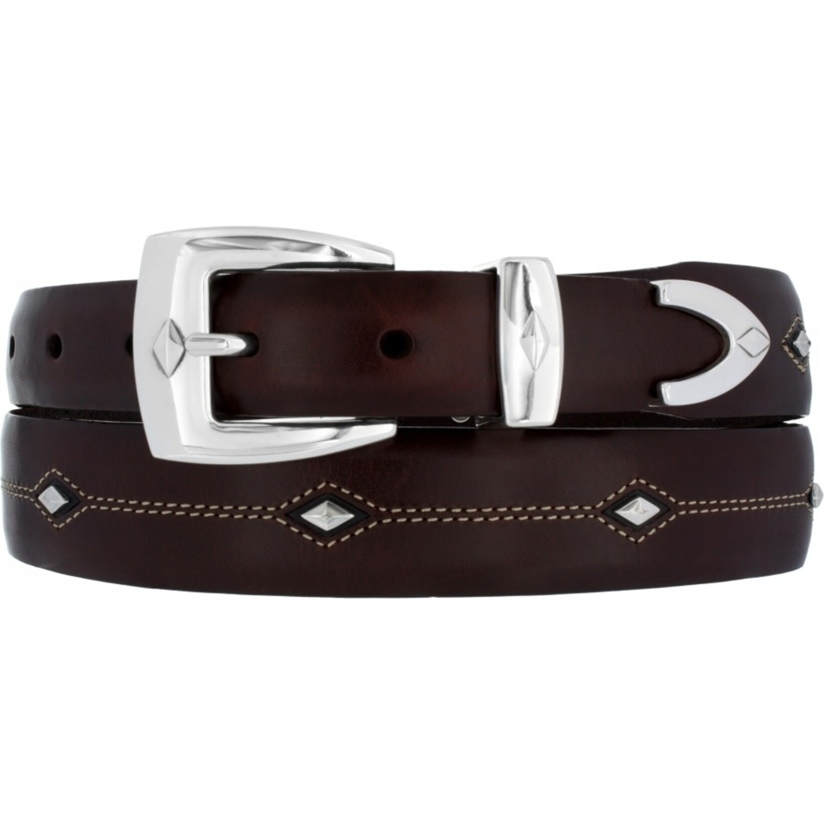 Brighton Denver Diamond Belt: Brown