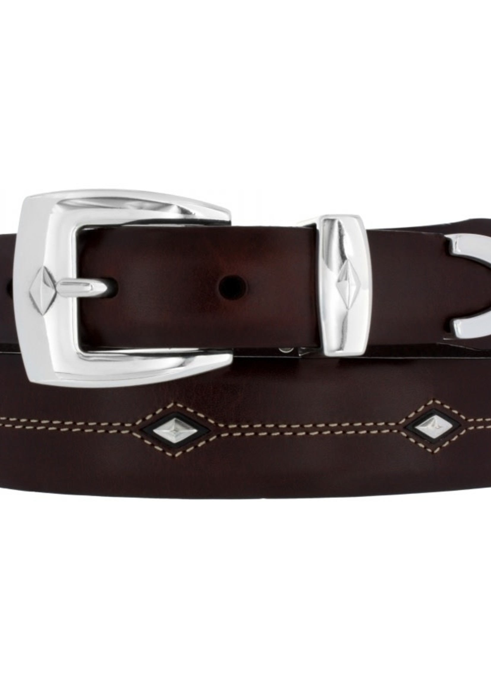 Brighton Denver Diamond Belt: Brown