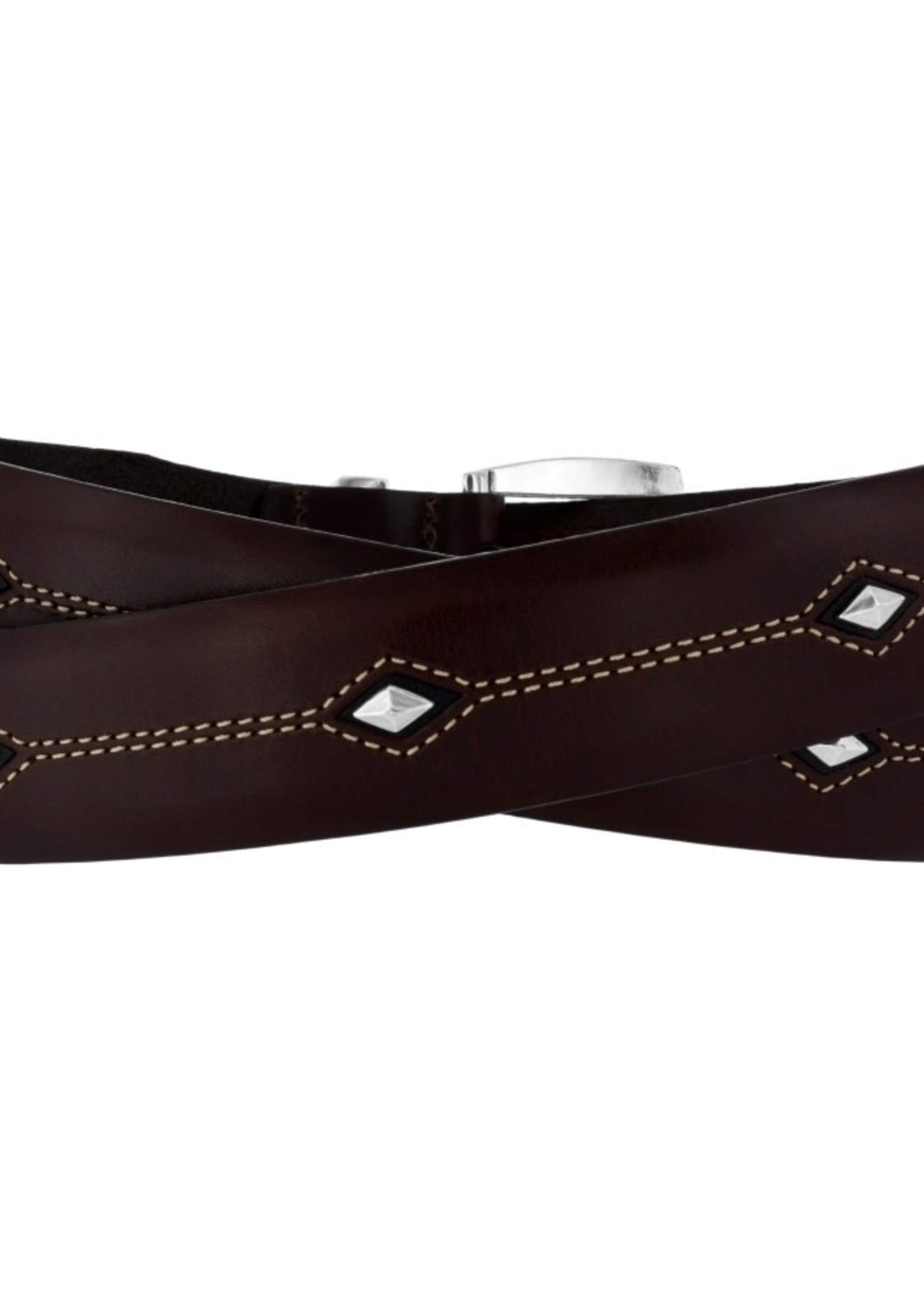 Brighton Denver Diamond Belt: Brown