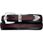 Brighton Pinon Hills Inlay Lace Belt: Black-Brown