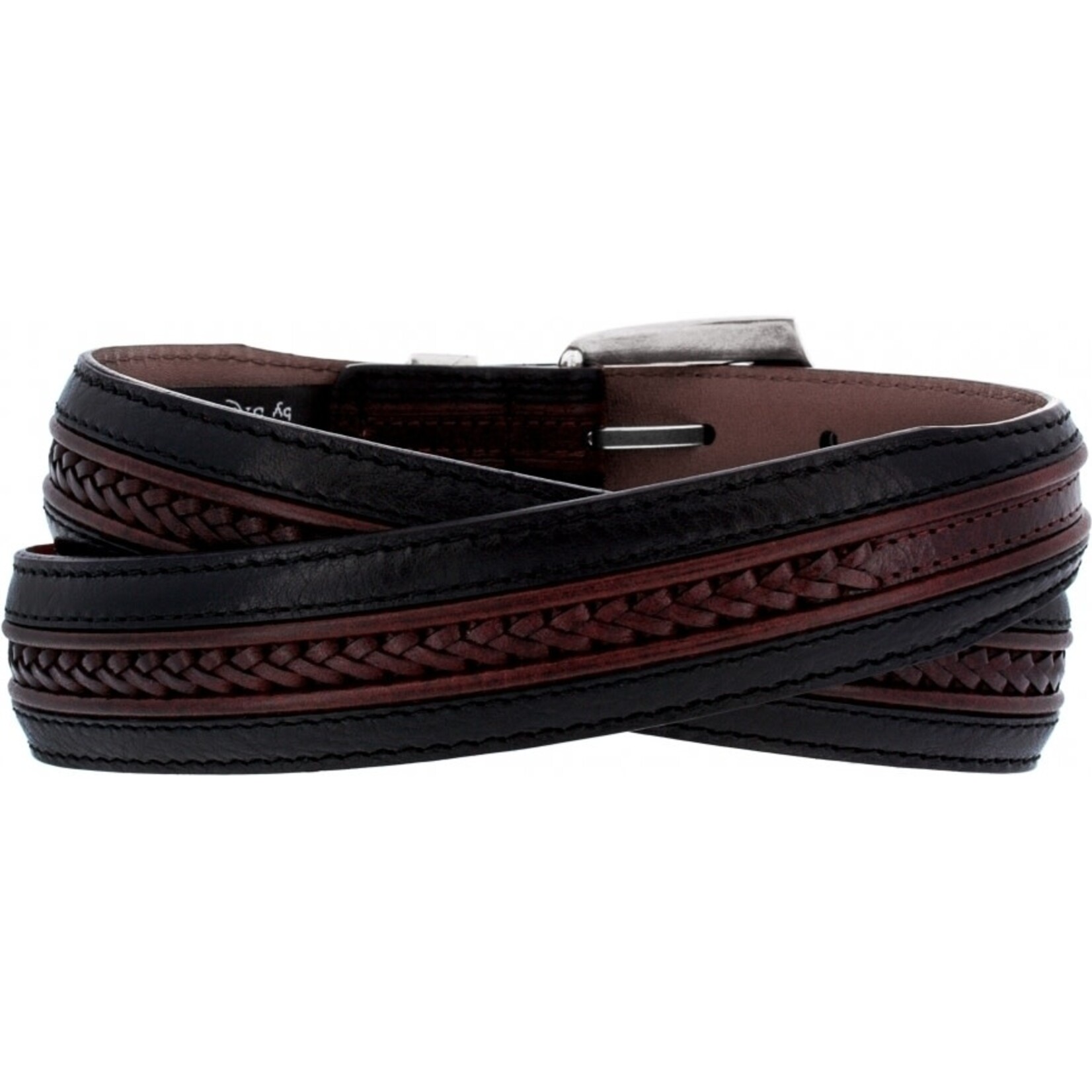 Brighton Pinon Hills Inlay Lace Belt: Black-Brown