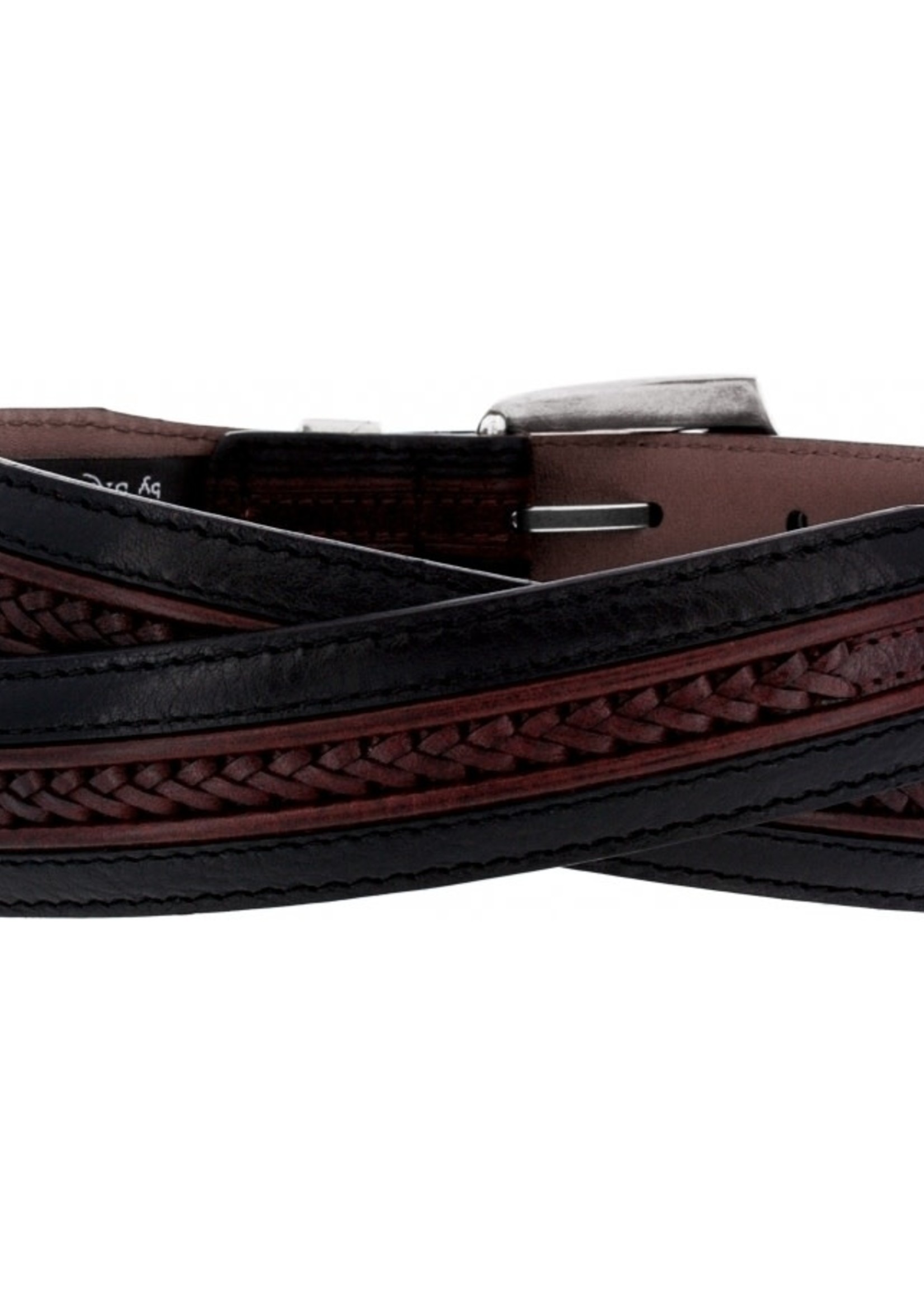 Brighton Pinon Hills Inlay Lace Belt: Black-Brown