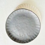Beiko Ceramics Faceted Plate - Medium: Gun Metal
