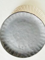 Beiko Ceramics Faceted Plate - Medium: Gun Metal