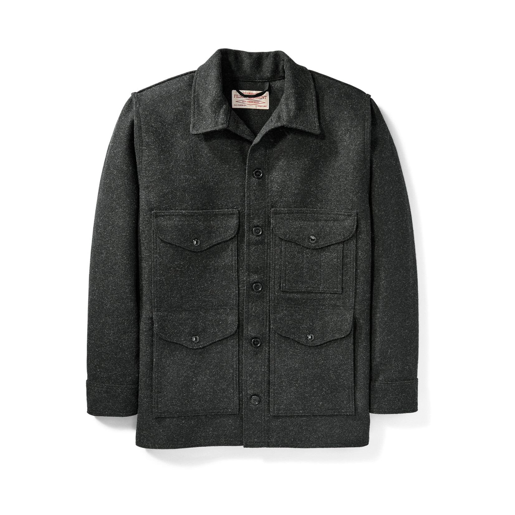 Filson Mackinaw Cruiser - Extra Long: Charcoal