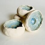 Beiko Ceramics Mushroom Cap: Blue Nebula