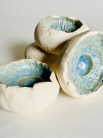Beiko Ceramics Mushroom Cap Candlestick: Blue Nebula
