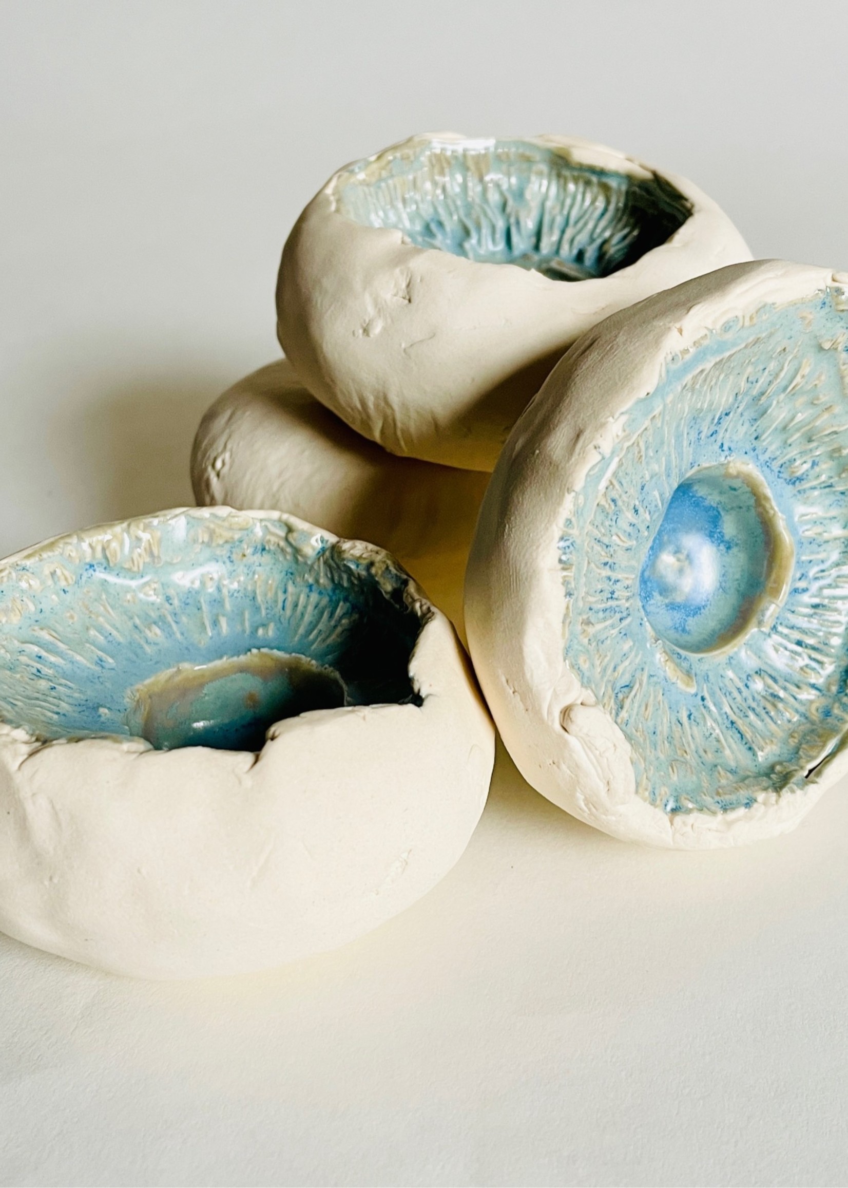 Beiko Ceramics Mushroom Cap: Blue Nebula