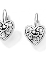 Brighton Contempo Heart Leverback Earrings: Silver