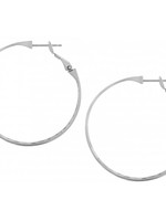 Brighton Contempo Large Hoop Earrings: Silver