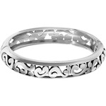 Brighton Contempo Medium Hinged Bangle: Silver