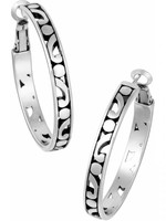 Brighton Contempo Medium Hoop Earrings: Silver