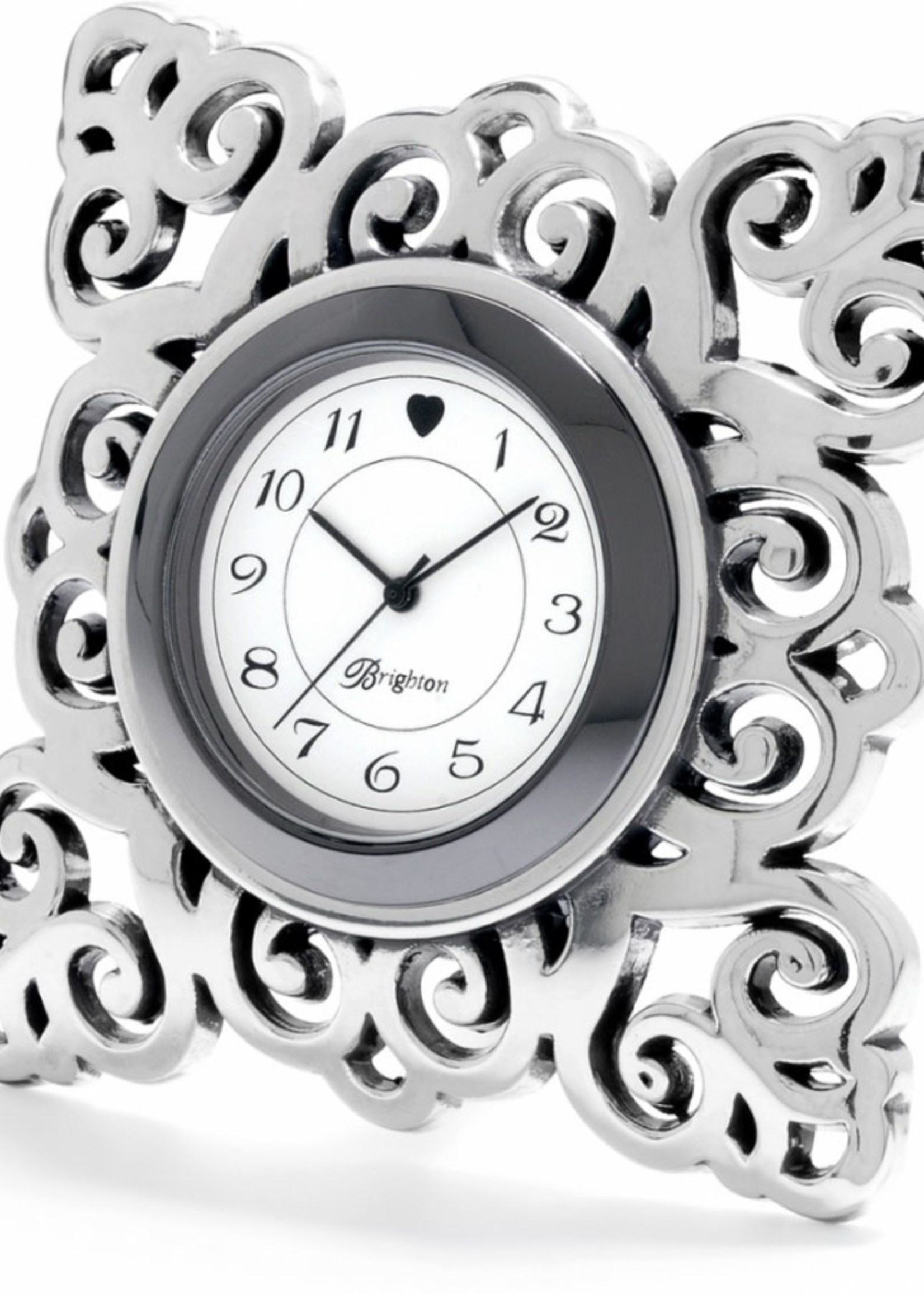 Brighton Geneva Clock: Silver