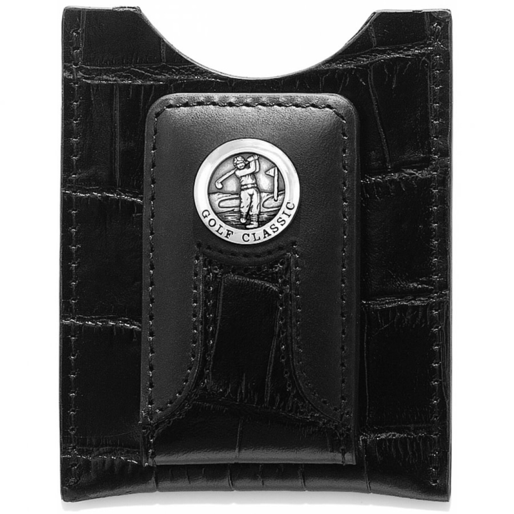 Brighton Golf Croco Money Clip: Black