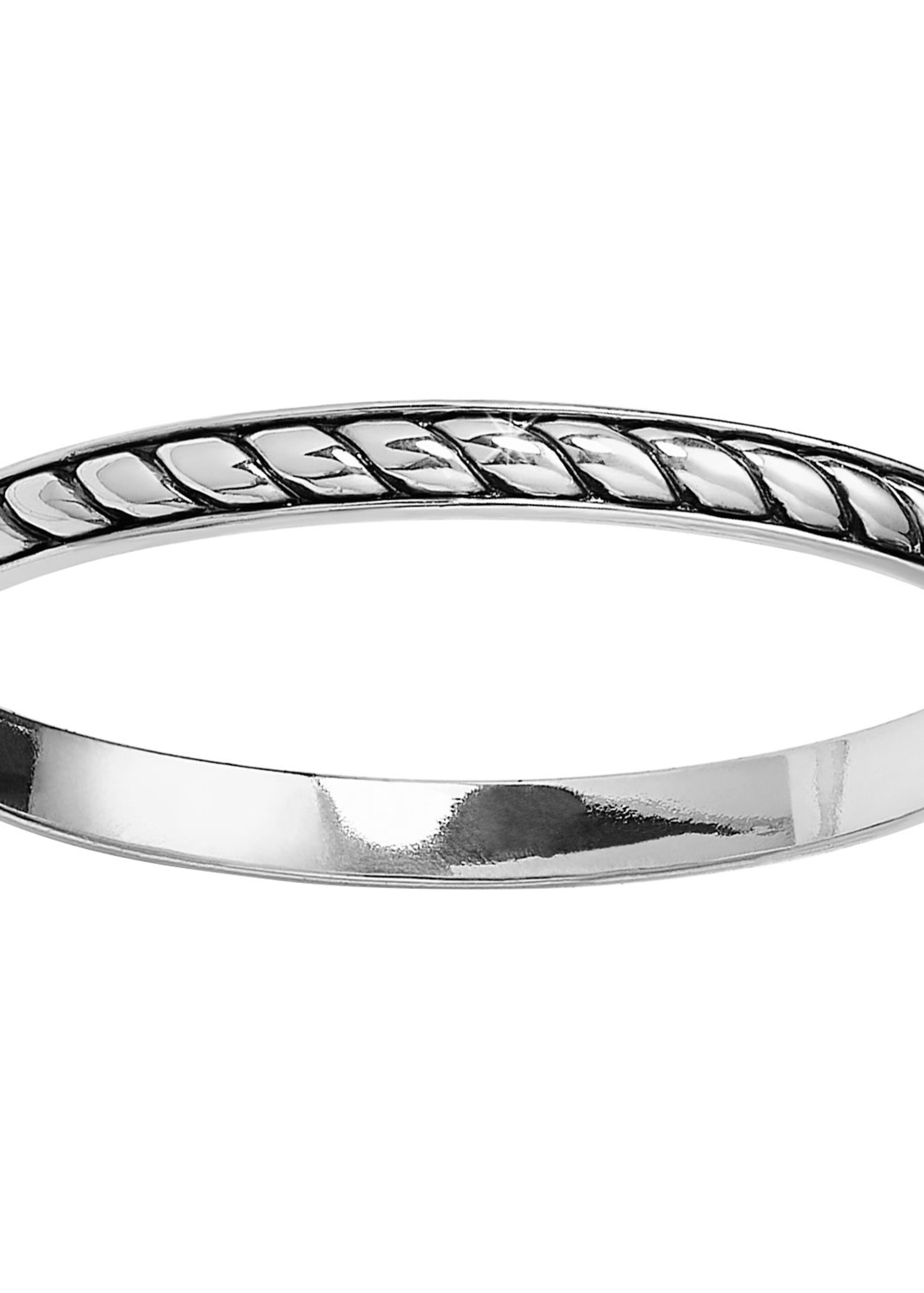 Brighton Southwest Dream Plaza Flat Rope Bangle: Silver